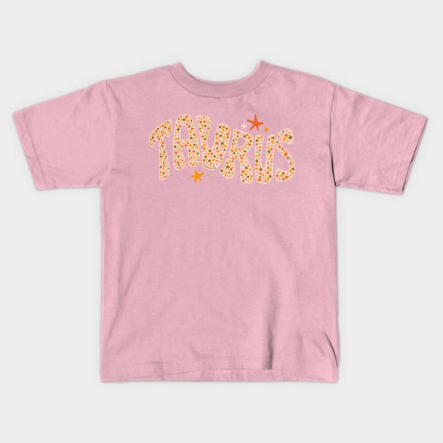 Starry Taurus Kids T-Shirt by Doodle by Meg